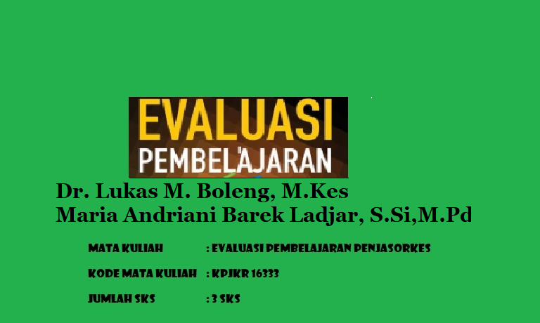 EVALUASI PEMBELAJARAN